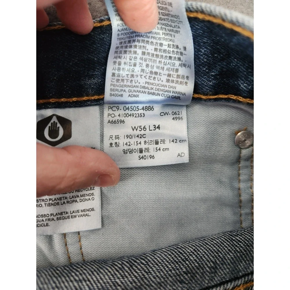 Levis 505 Jeans Men 56x34 Blue Straight Leg Zip Fly Denim Big & Tall Classic NEW